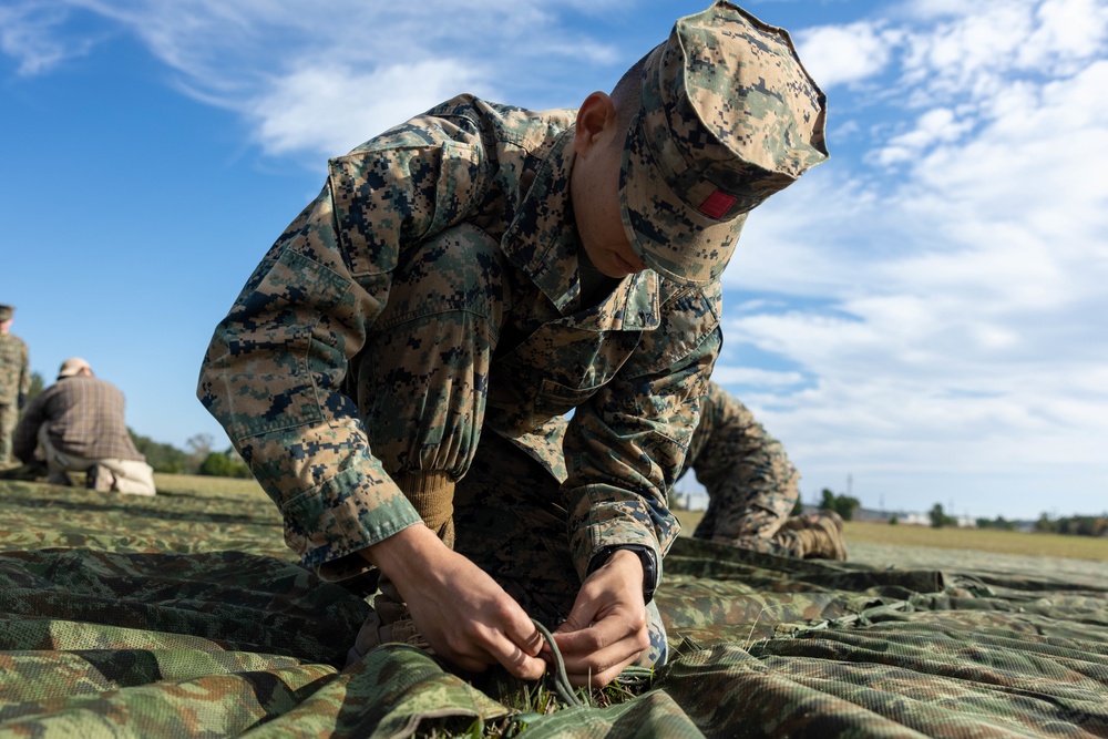 Combat Logistics Battalion 24 holds Camouflage Netting Demonstration