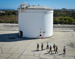 Capt. Cory Schemm, commanding officer NAVSUP FLC San Diego, toured the fuel farm facilities at Naval Air Station Point Mugu Aug. 16.