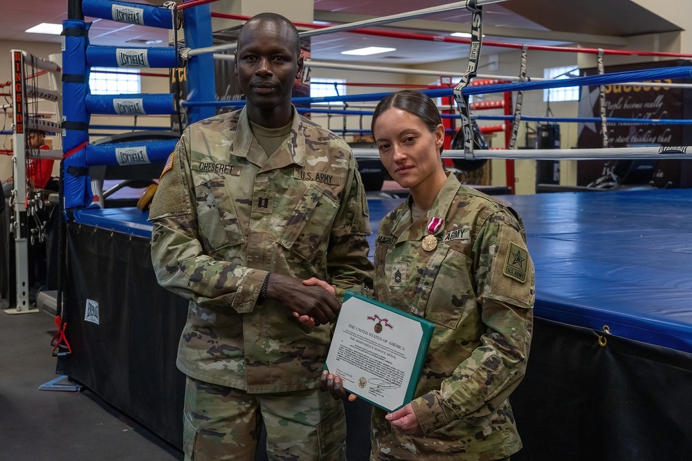 Army WCAP Para Swimmer awarded Meritorious Service Medal