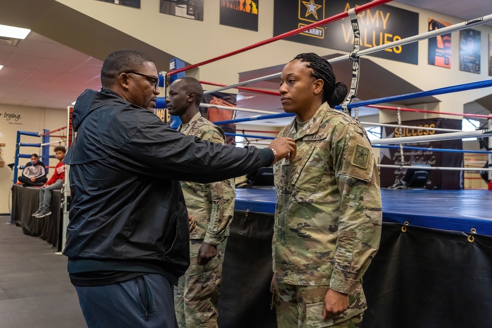 Boxing Soldier-athletes Promoted at Army World Class Athlete Program