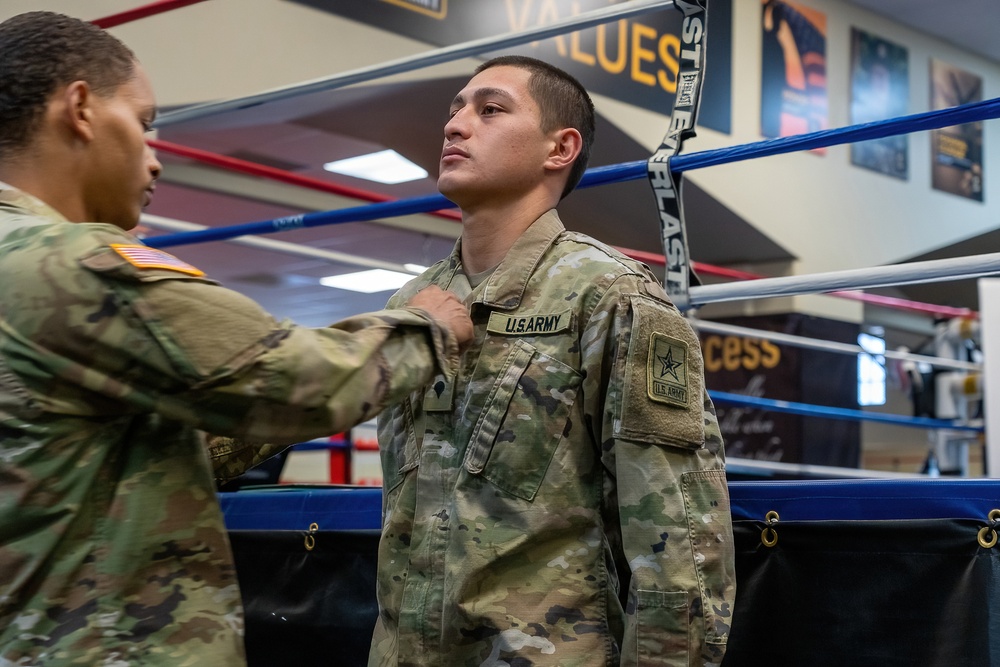 Boxing Soldier-athletes Promoted at Army World Class Athlete Program