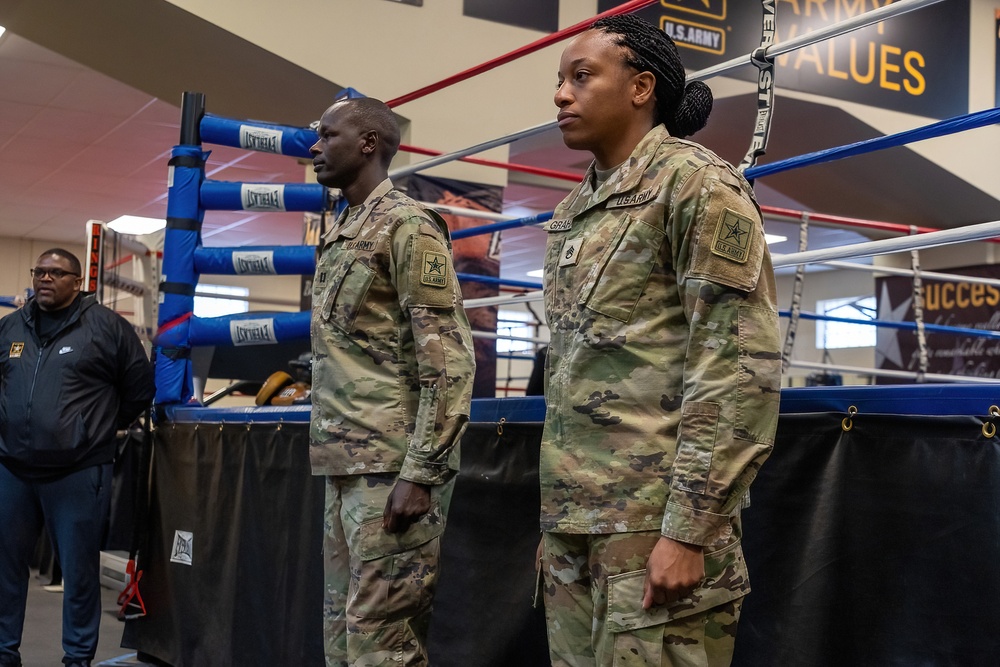 Boxing Soldier-athletes Promoted at Army World Class Athlete Program