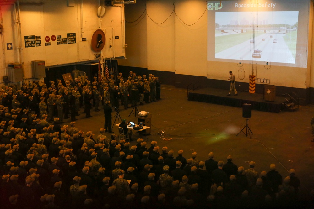 Abraham Lincoln hosts an all-hands safety stand down