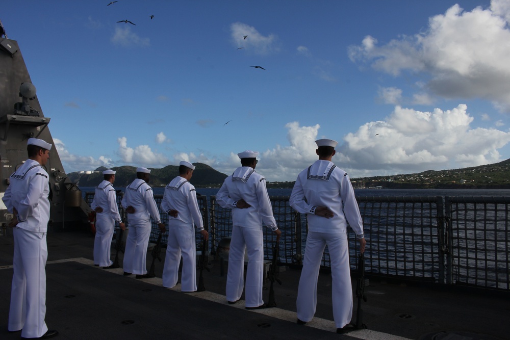 USS Milwaukee Celebrates Statia Day, Commemorating American History