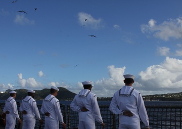 USS Milwaukee Celebrates Statia Day, Commemorating American History