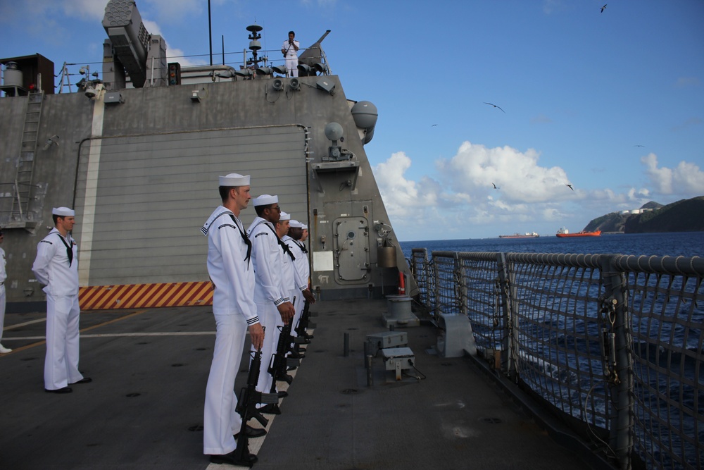 USS Milwaukee Celebrates Statia Day, Commemorating American History