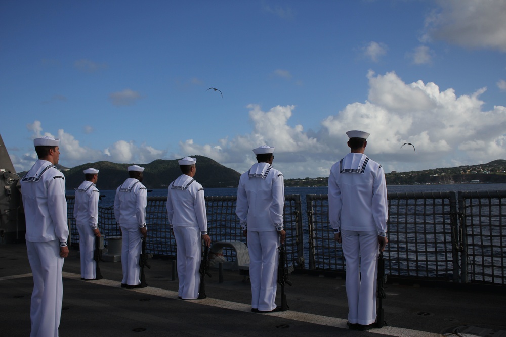 USS Milwaukee Celebrates Statia Day, Commemorating American History