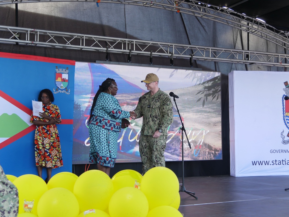 USS Milwaukee Celebrates Statia Day, Commemorating American History