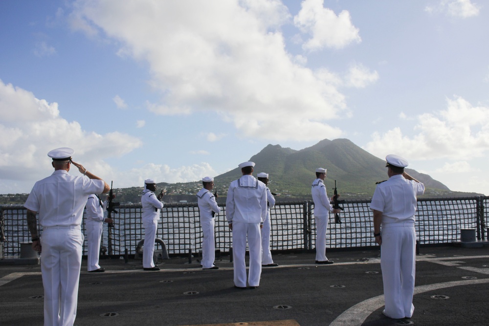 USS Milwaukee Celebrates Statia Day, Commemorating American History