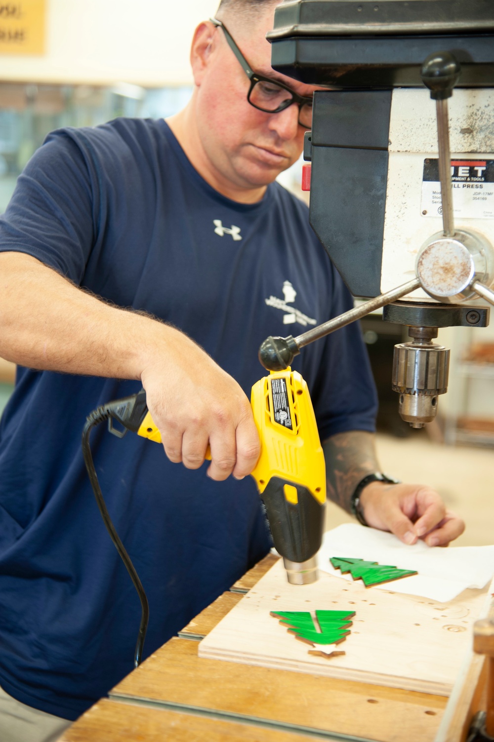 Wounded Warriors participate in woodworking as part of Warrior Care Month