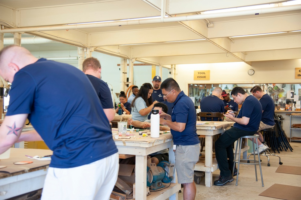 Wounded Warriors participate in woodworking as part of Warrior Care Month