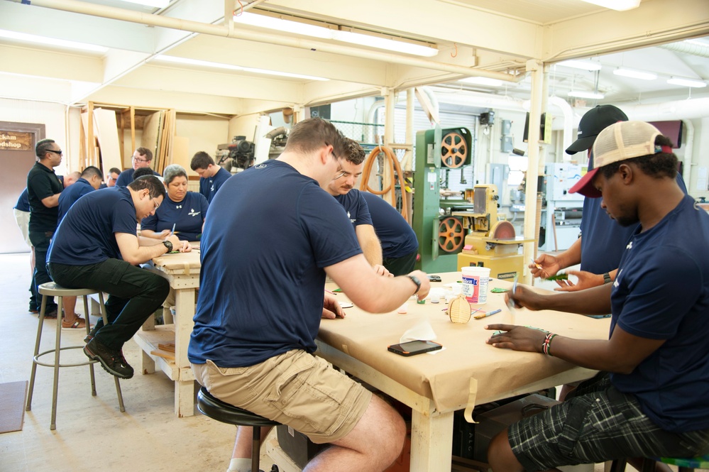 Wounded Warriors participate in woodworking as part of Warrior Care Month