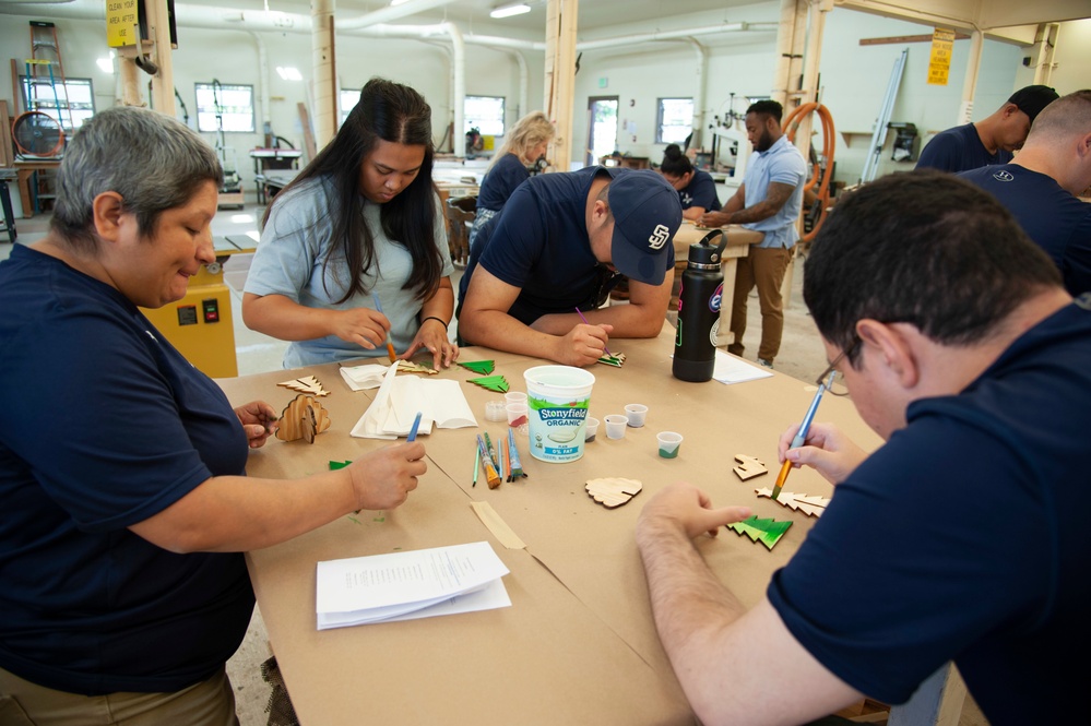 Wounded Warriors participate in woodworking as part of Warrior Care Month