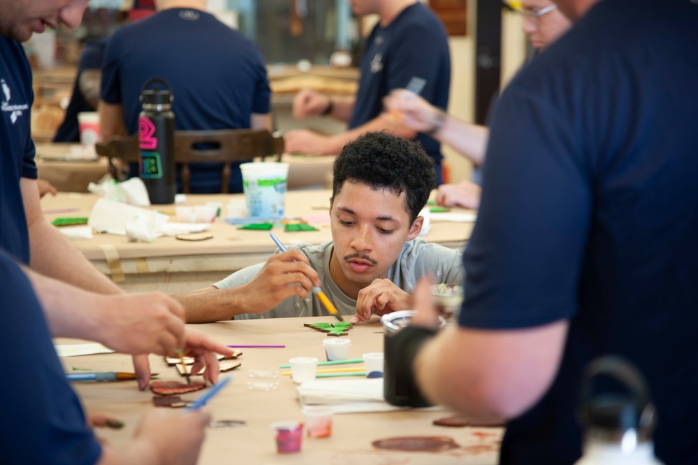 Wounded Warriors participate in woodworking as part of Warrior Care Month