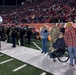 Vietnam veteran is recognized during University of Utah football game.