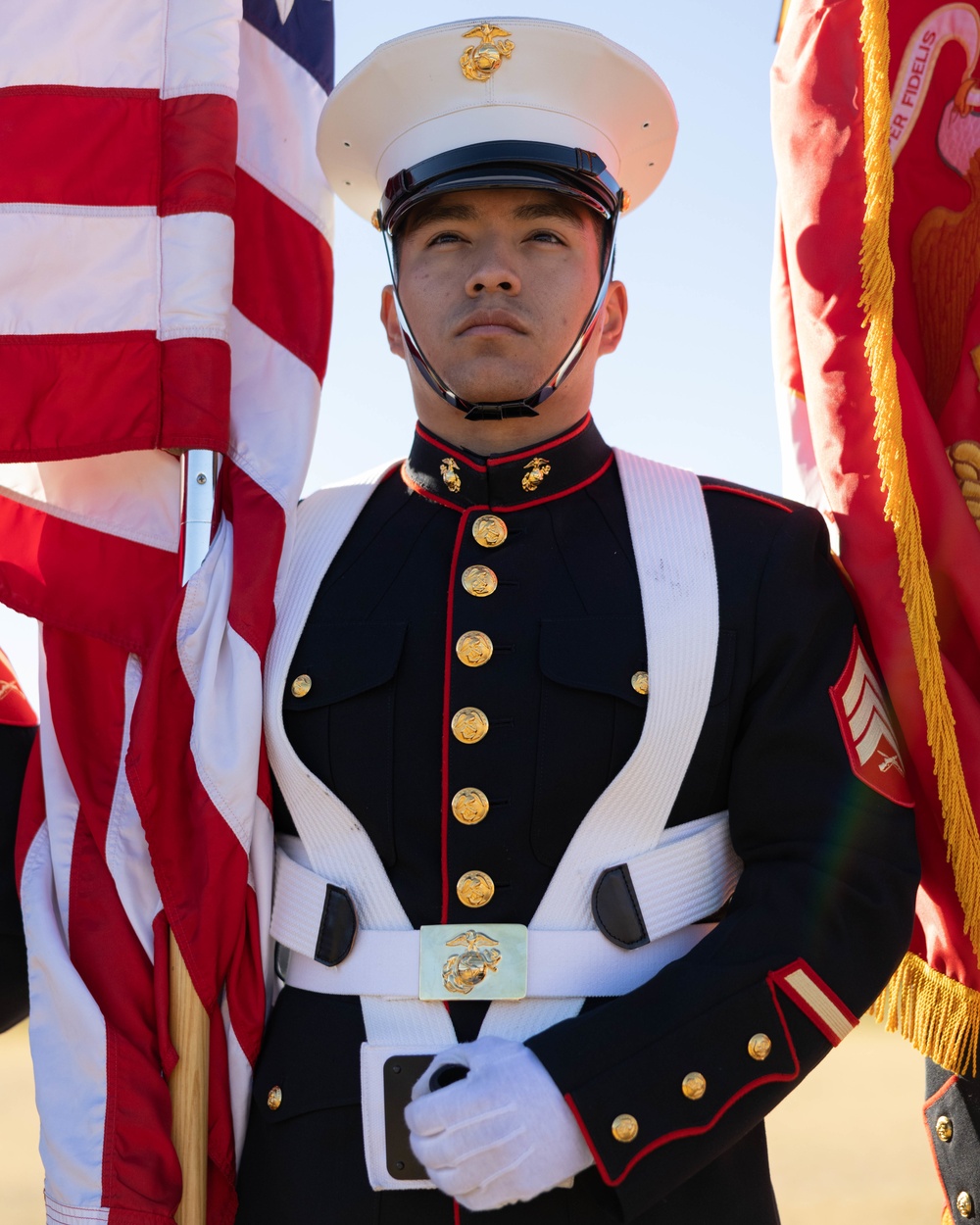 MAWTS-1 color guard performs at Desert View Academy