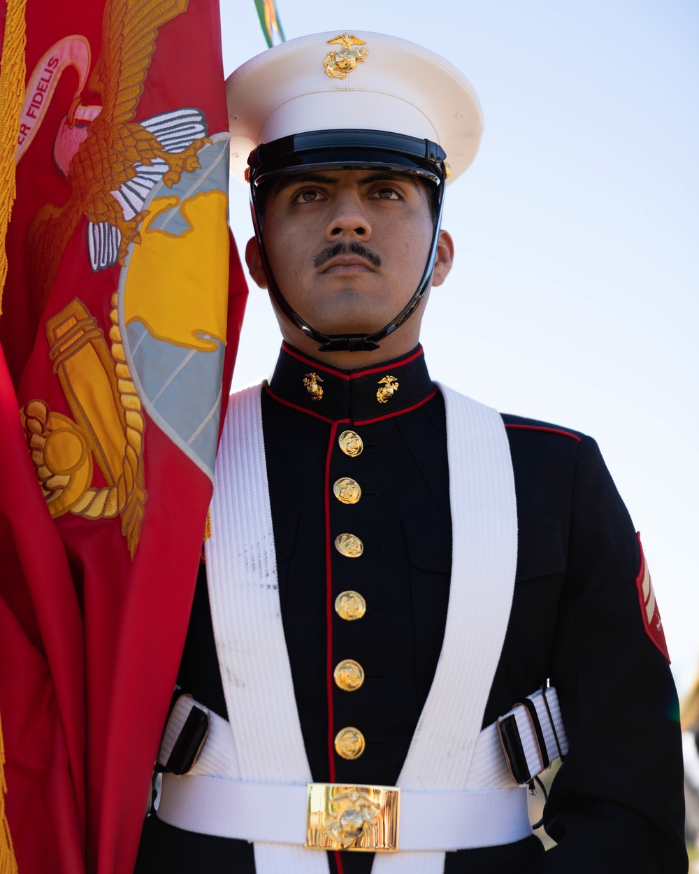 MAWTS-1 color guard performs at Desert View Academy