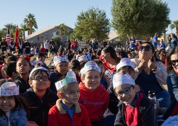 MAWTS-1 color guard performs at Desert View Academy