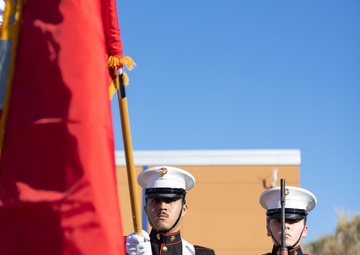 MAWTS-1 color guard performs at Desert View Academy