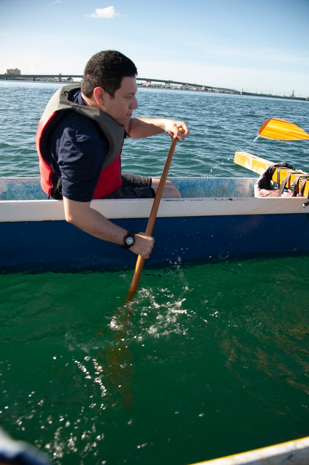 Wounded Warriors participate in outrigger canoe paddling as part of Warrior Care Month