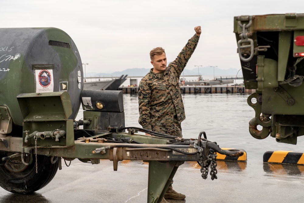 Exercise Active Shield 2022: US Marines, Sailors conduct water to ground transport