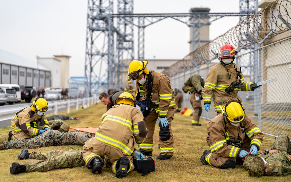 Exercise Active Shield 2022: US, 13th Brigade first responders respond to simulated casualties