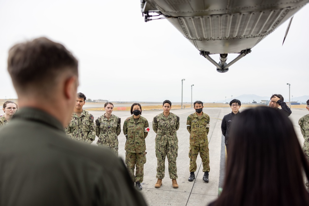 Exercise Active Shield 2022: US Navy Corpsmen, Japan Ground Self-Defense Force members conduct simulated casualty evacuation