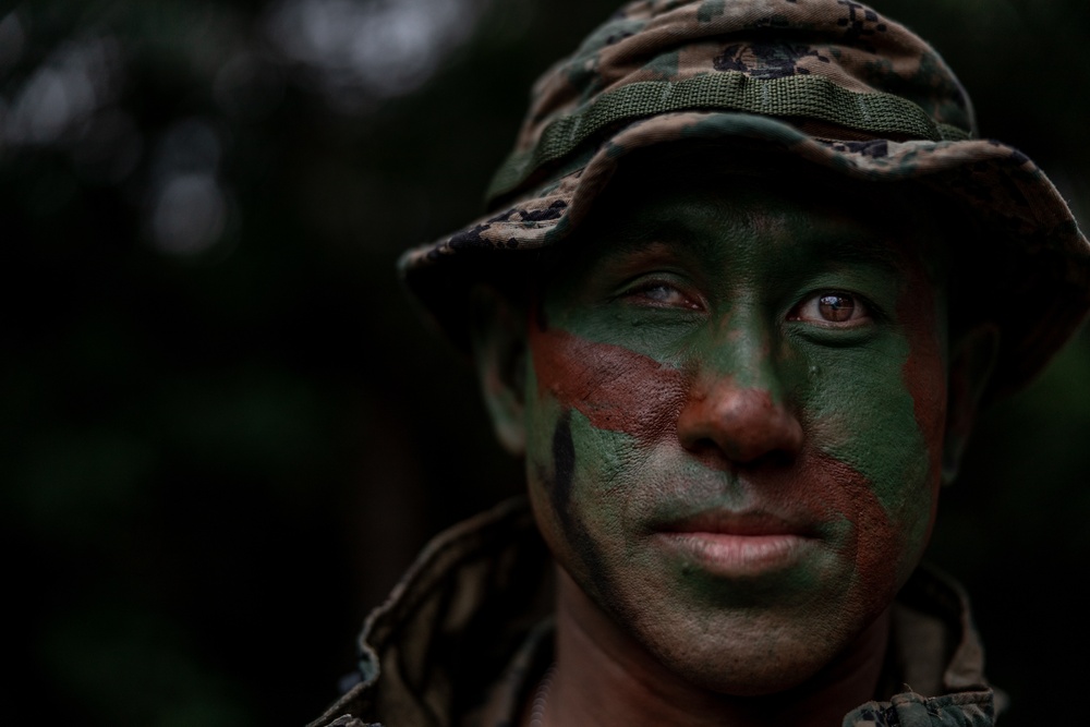 3rd Landing Support Battalion Marines Conduct Conditioning Hike and Combat Skills Training Event