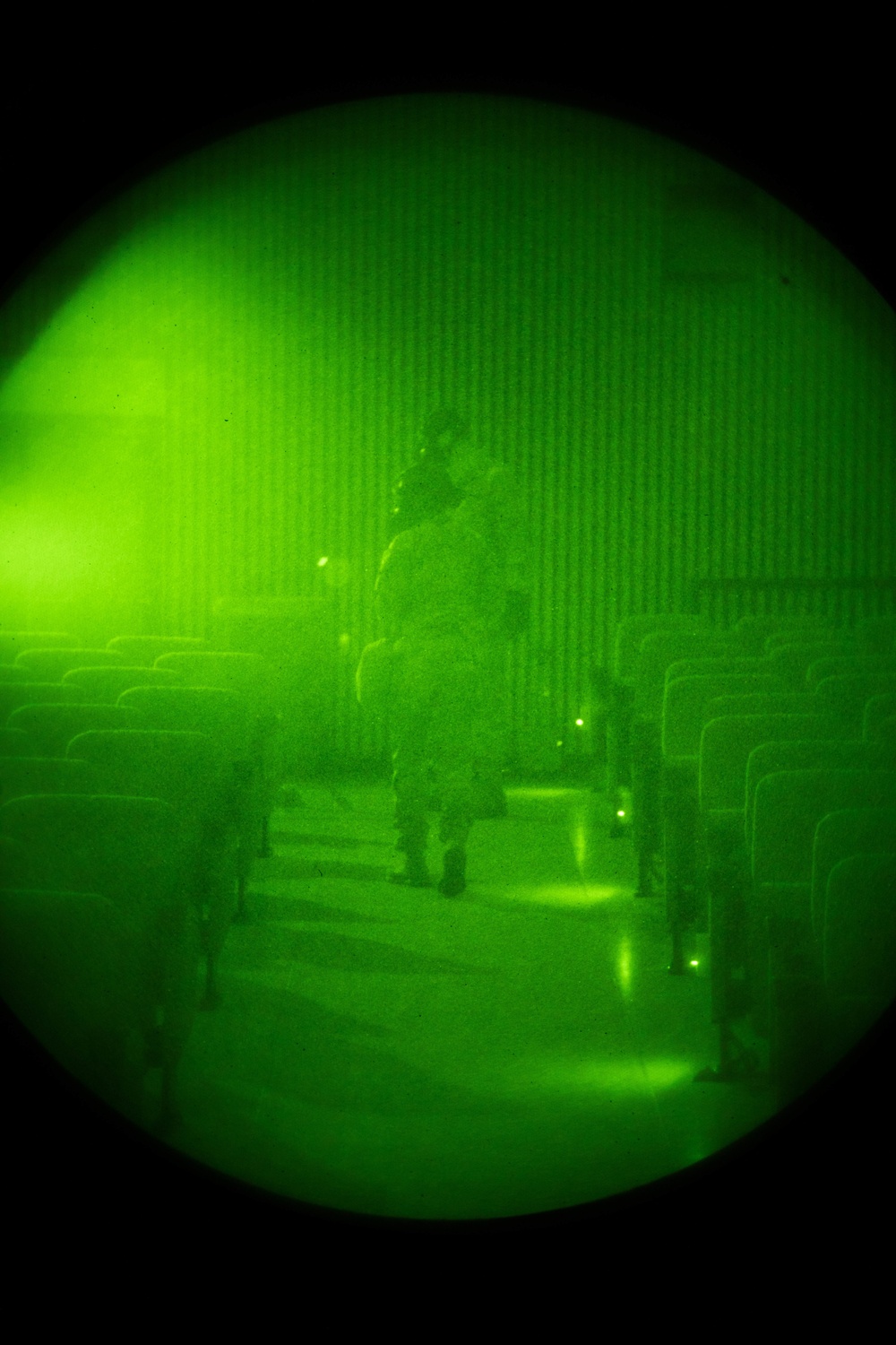 U.S. Marines and Army Soldiers conduct low light CBRN