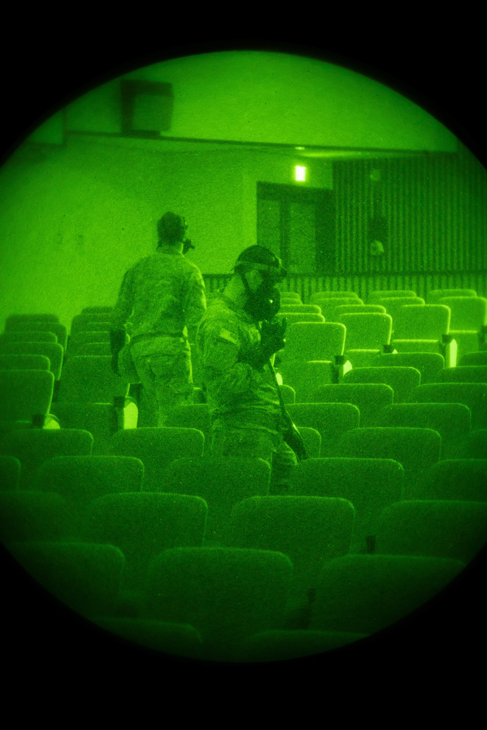 U.S. Marines and Army Soldiers conduct low light CBRN