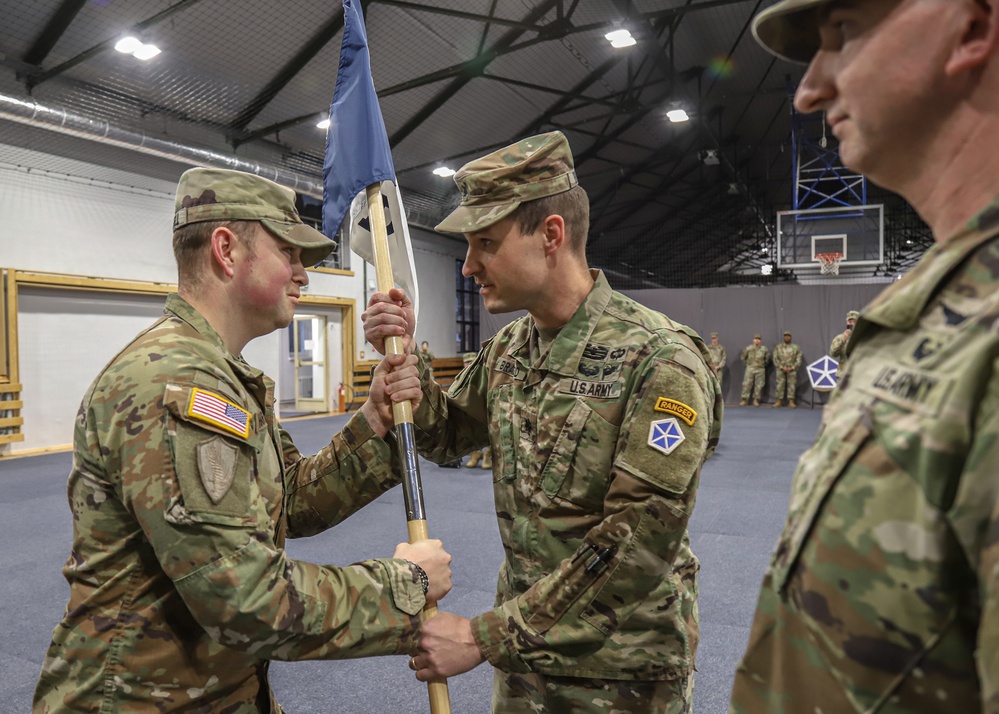 V Corps Forward Company conducts change of command ceremony