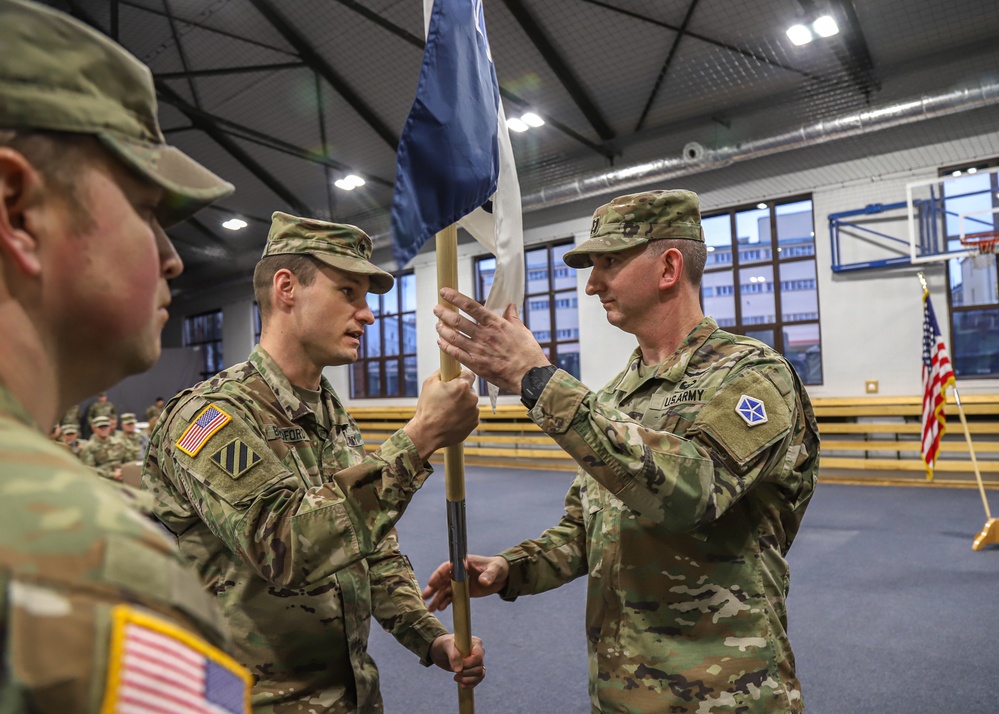 V Corps Forward Company conducts change of command ceremony