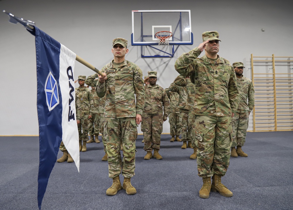 V Corps Forward Company conducts change of command ceremony