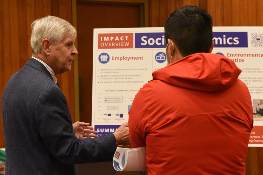 Coast Guard holds public meeting, displays Base Seattle expansion Programmatic Environmental Impact Statement