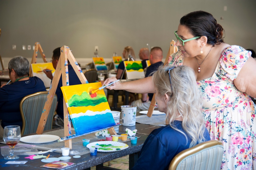 Wounded Warriors participate in painting as part of Warrior Care Month