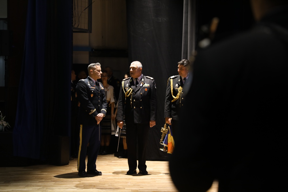 101st Airborne Division Band Join Together With The Romanian Naval Academy