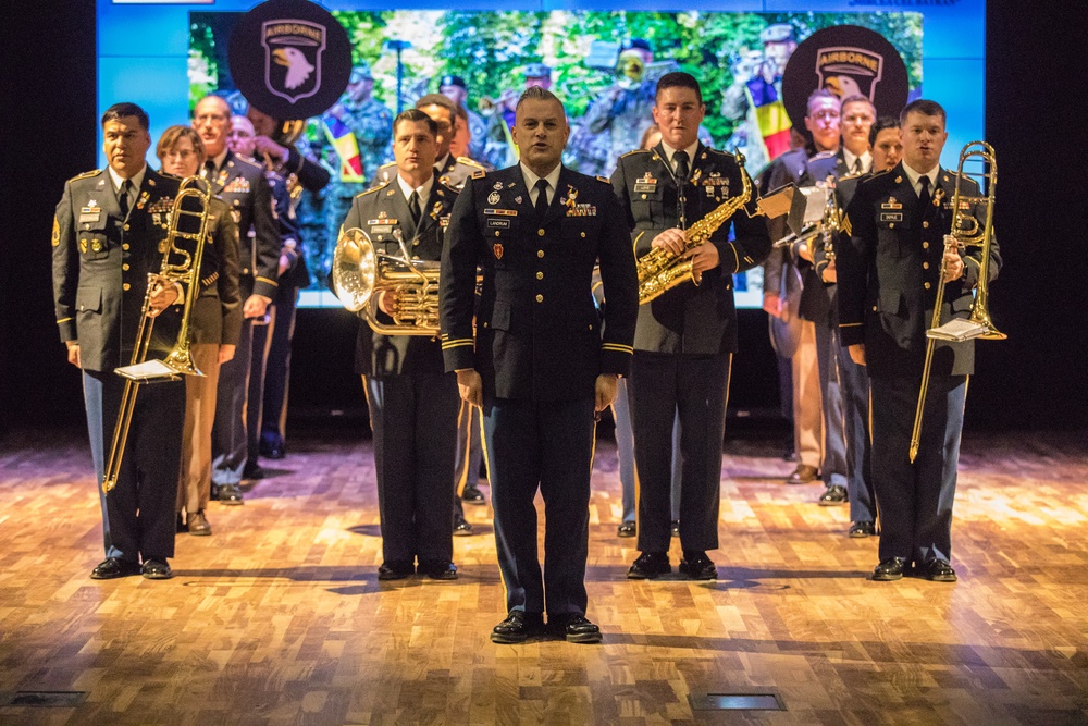 101st Airborne Division Band Join Together With The Romanian Naval Academy