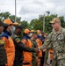 Rear Adm. Bruce L. Gillingham, Surgeon General, Chief Bureau of Medicine and Surgery and Force Master Chief Michael J. Roberts, Director of the Hospital Corps visit a medical site during Continuing Promise 2022