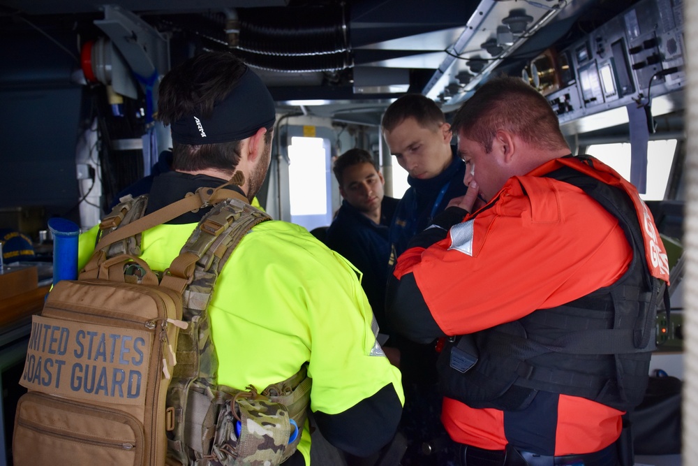 USCGC Hamilton conducts at-sea engagements with Lithuania while in the Baltic Sea