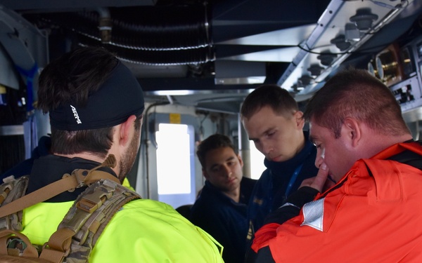 USCGC Hamilton conducts at-sea engagements with Lithuania while in the Baltic Sea