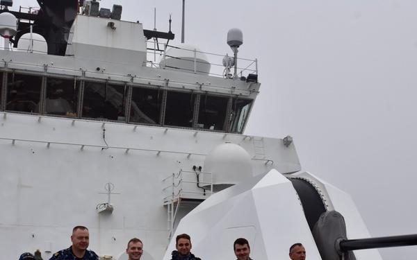 USCGC Hamilton conducts at-sea engagements with Lithuania while in the Baltic Sea
