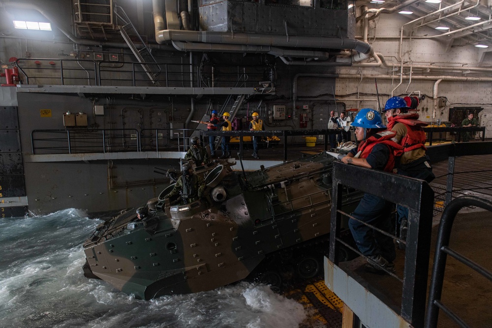 AAV Ops aboard USS New Orleans During Keen Sword 23