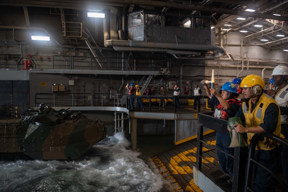 AAV Ops aboard USS New Orleans During Keen Sword 23