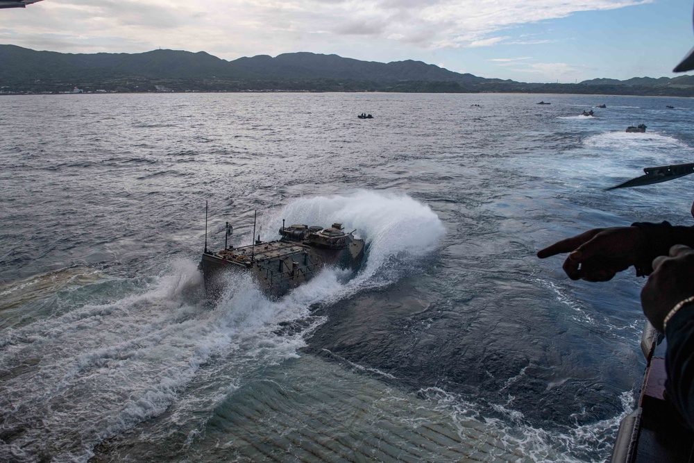 AAV Ops aboard USS New Orleans During Keen Sword 23