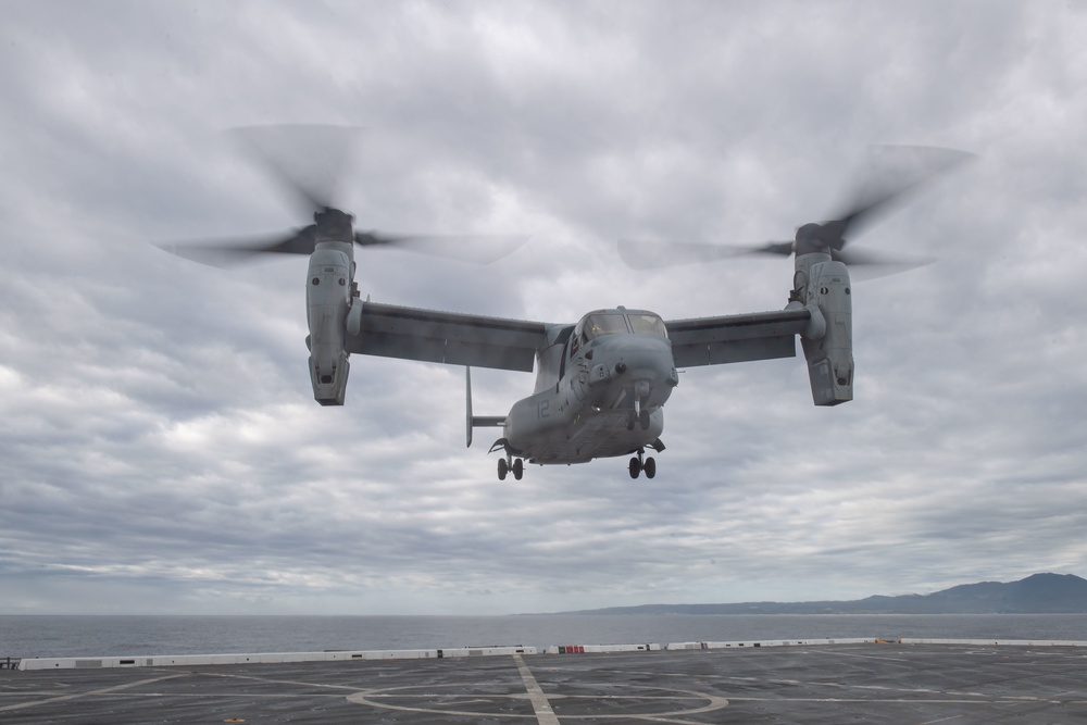 Flight Ops aboard USS New Orleans during Keen Sword 23