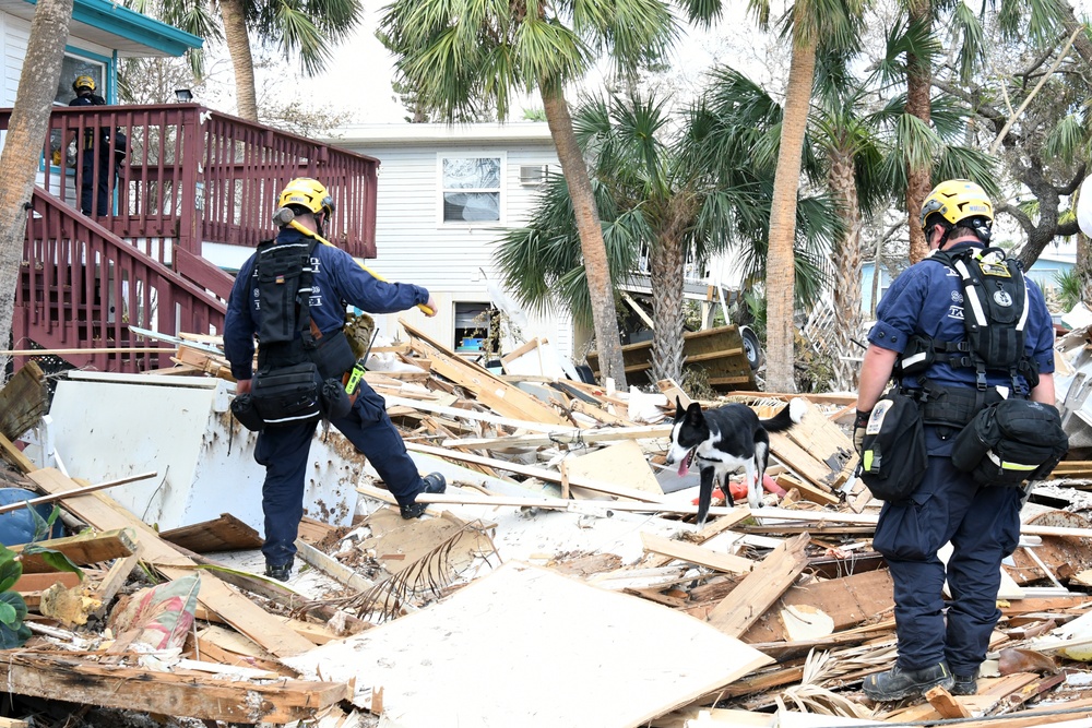 FEMA Urban Search and Rescue Teams Use Canine Teams To Assist With Searches