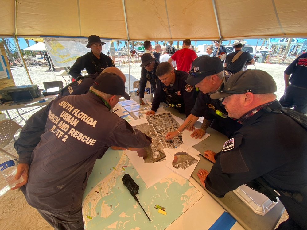 Florida Urban Search and Rescue Teams Determine Areas of Interest to Seach