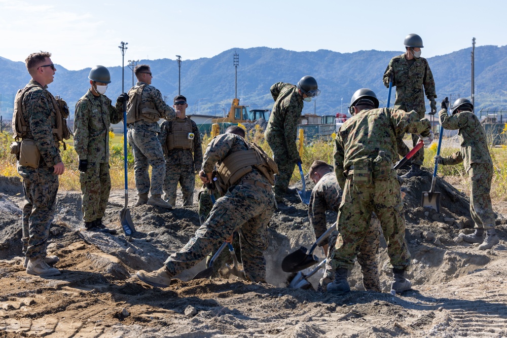 Exercise Active Shield 2022: US Marines show Japan Ground Self-Defense Force members airfield damage repair