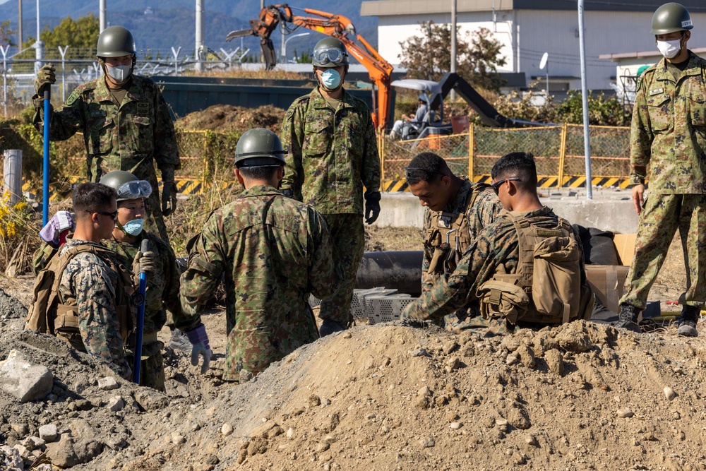 Exercise Active Shield 2022: US Marines show Japan Ground Self-Defense Force members Airfield Damage Repair