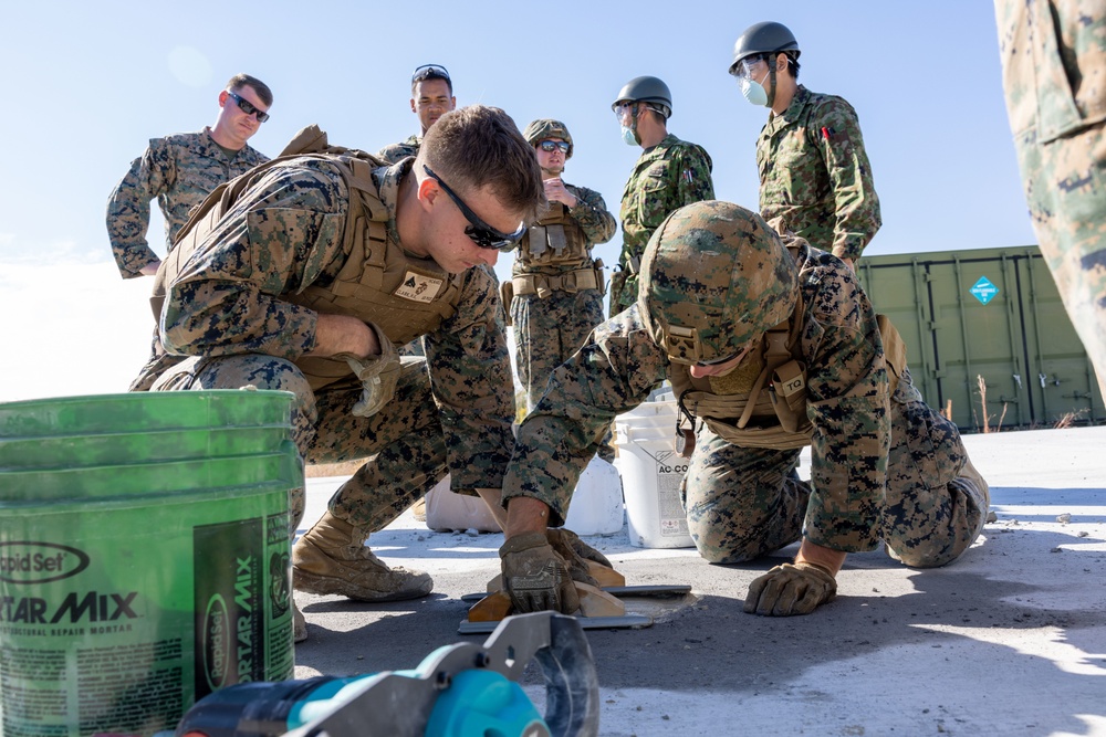 Exercise Active Shield 2022: US Marines show Japan Ground Self-Defense Force members Airfield Damage Repair